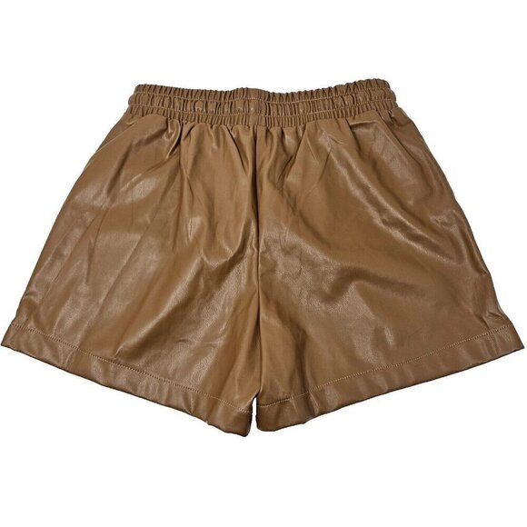 Altar’d State Faux Leather Shorts In Taupe Brown Women’s Size S NEW Relaxed - Picture 2 of 10